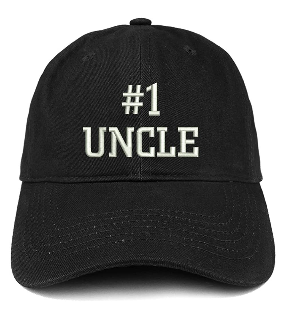 Baseball Caps Number 1 Uncle Embroidered Low Profile Soft Cotton Baseball Cap - Black - C9184UW55SQ $21.26