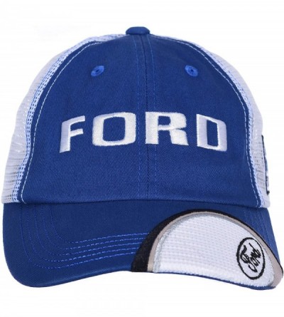 Baseball Caps Men's Ford Logo Cap an Adjustable Mesh Back Trucker Hat - CR1959NM7ZL $12.40