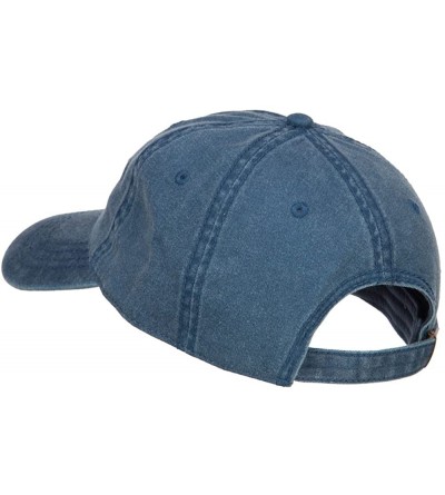 Baseball Caps Army Veteran Letters Embroidered Washed Cap - Navy - CA18639S7NI $25.88