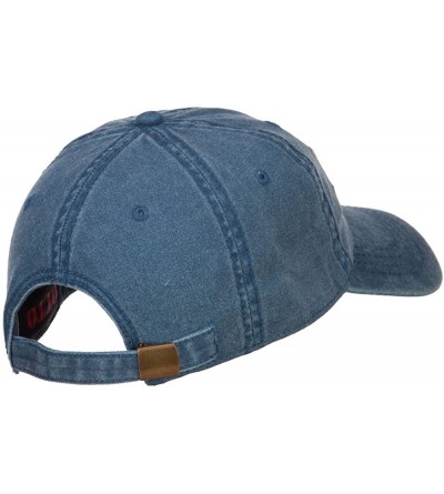 Baseball Caps Army Veteran Letters Embroidered Washed Cap - Navy - CA18639S7NI $25.88