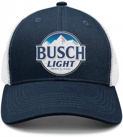 Baseball Caps Unisex Busch-Light-Beer-Sign- Fitted Caps Sun Hats - Navy-blue-21 - CO18NA470N8 $33.56