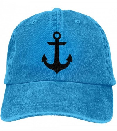 Baseball Caps Denim Cap Nautical Anchor Baseball Dad Cap Classic Adjustable Sports for Men Women Hat - CH18YH4LI3M $10.69