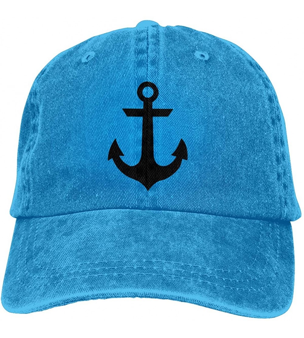 Baseball Caps Denim Cap Nautical Anchor Baseball Dad Cap Classic Adjustable Sports for Men Women Hat - CH18YH4LI3M $10.69