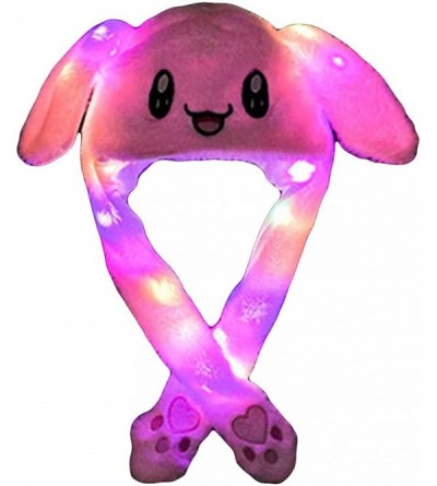 Skullies & Beanies Rabbit Jumping Cosplay Christmas Holiday - 01-pink - CD192QUTA5E $12.39