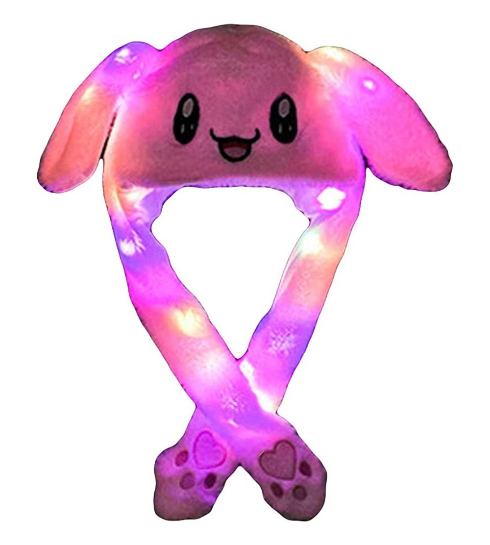 Skullies & Beanies Rabbit Jumping Cosplay Christmas Holiday - 01-pink - CD192QUTA5E $12.39