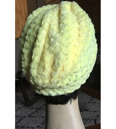 Headbands Faux Fur Turban Hair Cover One Size - Summertime Yellow - C418ZE2AAGI $10.89