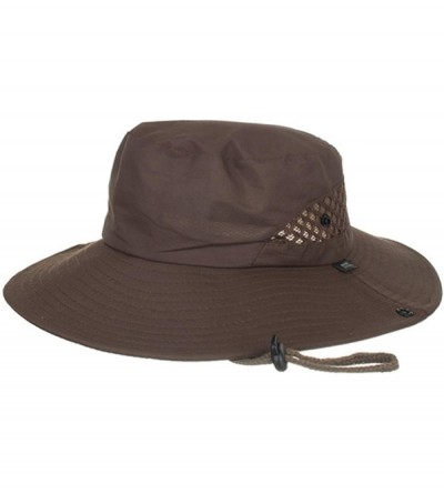 Skullies & Beanies Summer Outdoor Sun Hat Sun Protection Bucket Hat Mesh Hat Drying Fishing Cap for Women&Men - Coffee - C018...