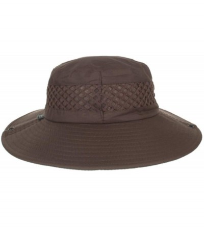 Skullies & Beanies Summer Outdoor Sun Hat Sun Protection Bucket Hat Mesh Hat Drying Fishing Cap for Women&Men - Coffee - C018...