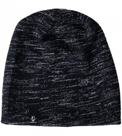 Skullies & Beanies Women Oversized Slouchy Beanie Knit Hat Colorful Long Baggy Skull Cap for Winter - B413-black - CY1925GWQ4...