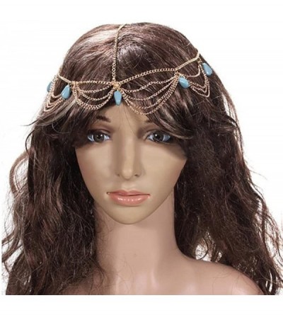 Headbands Women Ladies Crown Rhinstone Head Chain Headpiece Headdress Hair Chain - C711KX7U4O9 $21.76