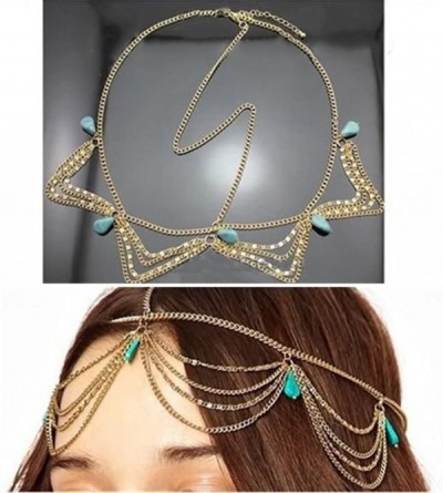 Headbands Women Ladies Crown Rhinstone Head Chain Headpiece Headdress Hair Chain - C711KX7U4O9 $17.65