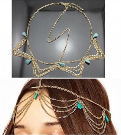 Headbands Women Ladies Crown Rhinstone Head Chain Headpiece Headdress Hair Chain - C711KX7U4O9 $7.25