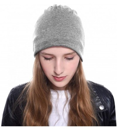 Skullies & Beanies New Messy Bun Ponytail Winter Beanie Hat for Women Slouchy Beanie with Hair Hole for Indoor and Running Sp...