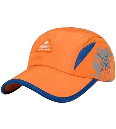 Baseball Caps Mens Golf Baseball Race Running Summer Mesh Tennis Ball Quick Dry Hat Cap Visor - Orange - C612KH3EH7N $10.81