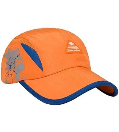 Baseball Caps Mens Golf Baseball Race Running Summer Mesh Tennis Ball Quick Dry Hat Cap Visor - Orange - C612KH3EH7N $10.81