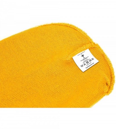 Skullies & Beanies Short Cuffless Beanies - Yellow Gold - CI112PDLX2B $11.75