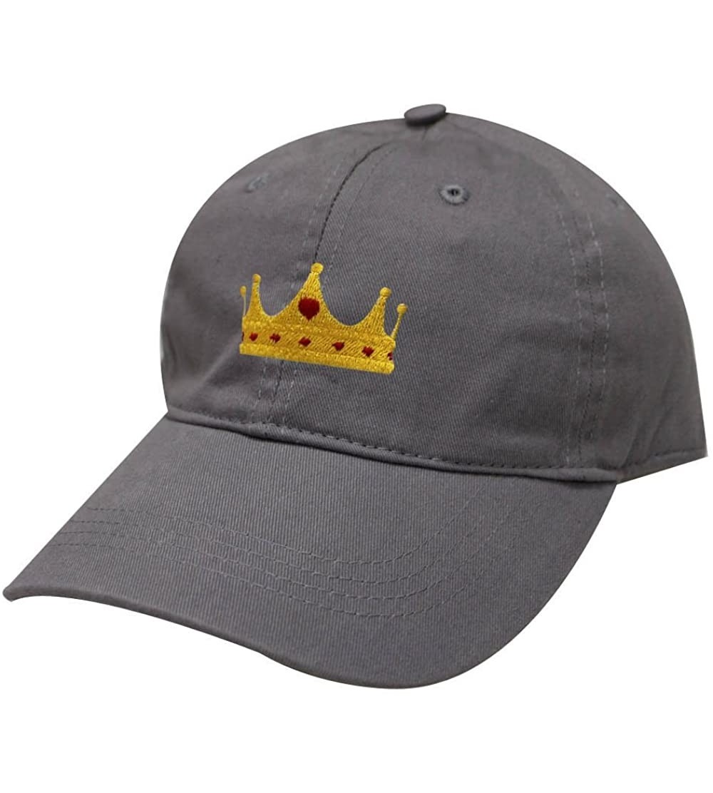 Baseball Caps Crown Cotton Baseball Dad Cap - Dark Grey - CP17YQRON4W $10.38