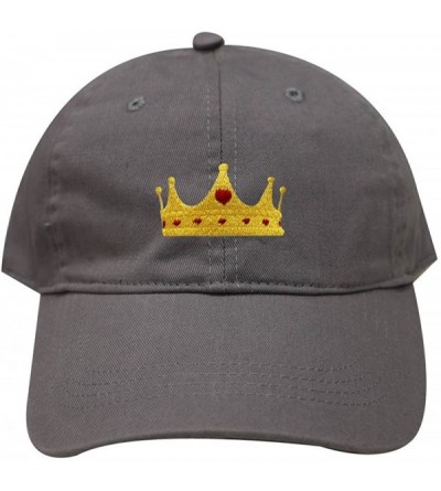 Baseball Caps Crown Cotton Baseball Dad Cap - Dark Grey - CP17YQRON4W $10.38