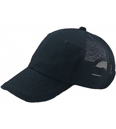 Baseball Caps Low Profile Cotton Twill Trucker Hat - Black - CT11BX4NDHL $18.83