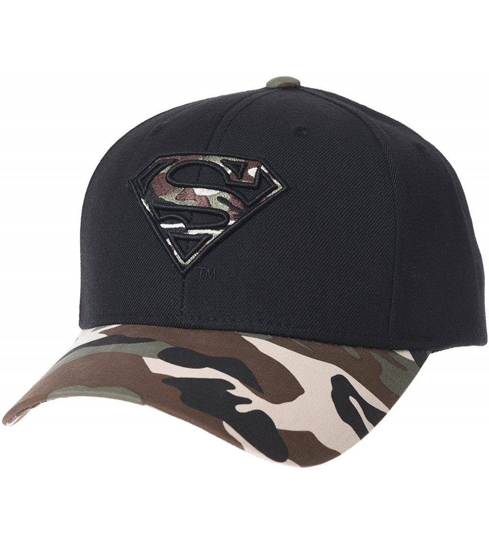 Baseball Caps Superman Shield Embroidery Baseball Cap AC3260 - Camogreen - CB18M0X3ACR $22.55