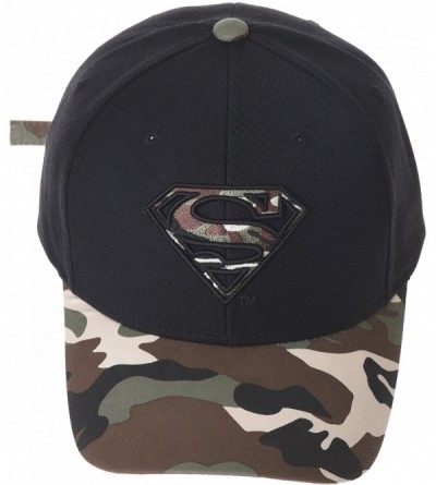 Baseball Caps Superman Shield Embroidery Baseball Cap AC3260 - Camogreen - CB18M0X3ACR $22.55