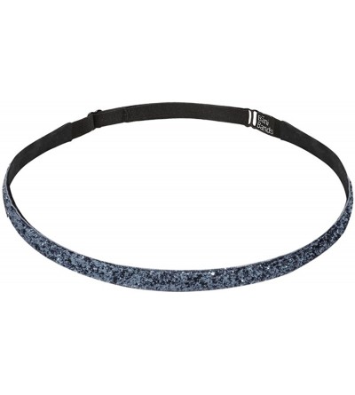 Headbands Women's Glitter Skinny Adjustable Headband with Non-Slip Lining - Glitter-slate Silver - CI11DFHD1LR $19.32