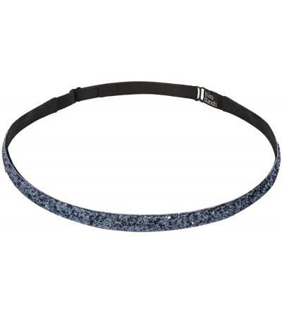 Headbands Women's Glitter Skinny Adjustable Headband with Non-Slip Lining - Glitter-slate Silver - CI11DFHD1LR $8.76