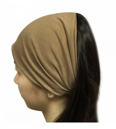 Cold Weather Headbands Wide Fabric Headband- Tan - Tan - CN11TDGL2VZ $20.54