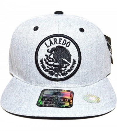 Baseball Caps Mexico City w/Flag Embroidered Silver Snapback Flat Cap Durable Baseball Hat AYO1041 - Laredo - C7186Q3C7QZ $17.54