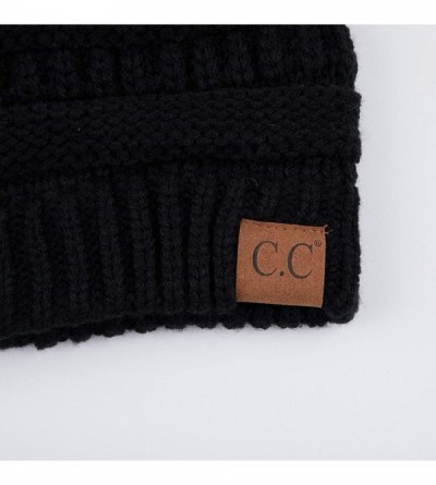 Skullies & Beanies Hatsandscarf Exclusives Unisex Solid Ribbed Beanie with Pom (HAT-43) - CT12O52HH3D $15.20