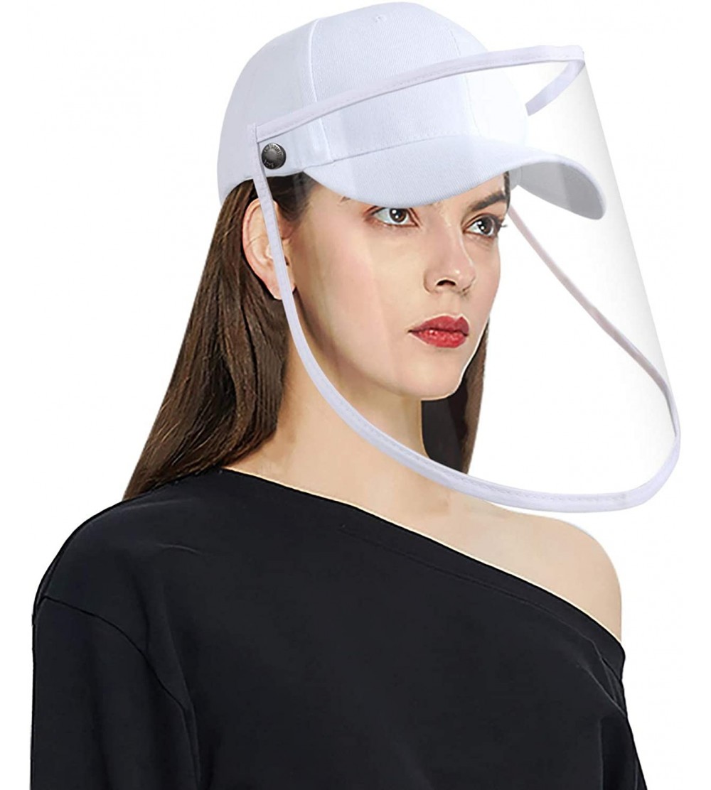 Baseball Caps Baseball Cap Women & Men- Fashion Sun Hat Removable Anti-Sunburn UV-Proof - B-white - C0197NXQHD8 $29.21