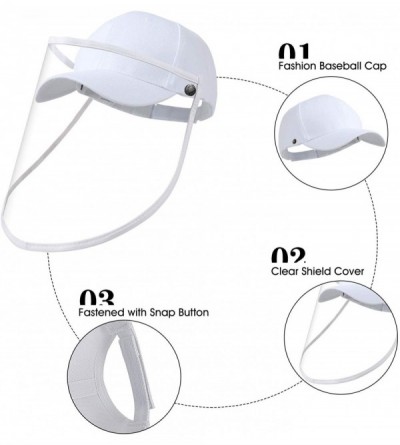 Baseball Caps Baseball Cap Women & Men- Fashion Sun Hat Removable Anti-Sunburn UV-Proof - B-white - C0197NXQHD8 $29.21