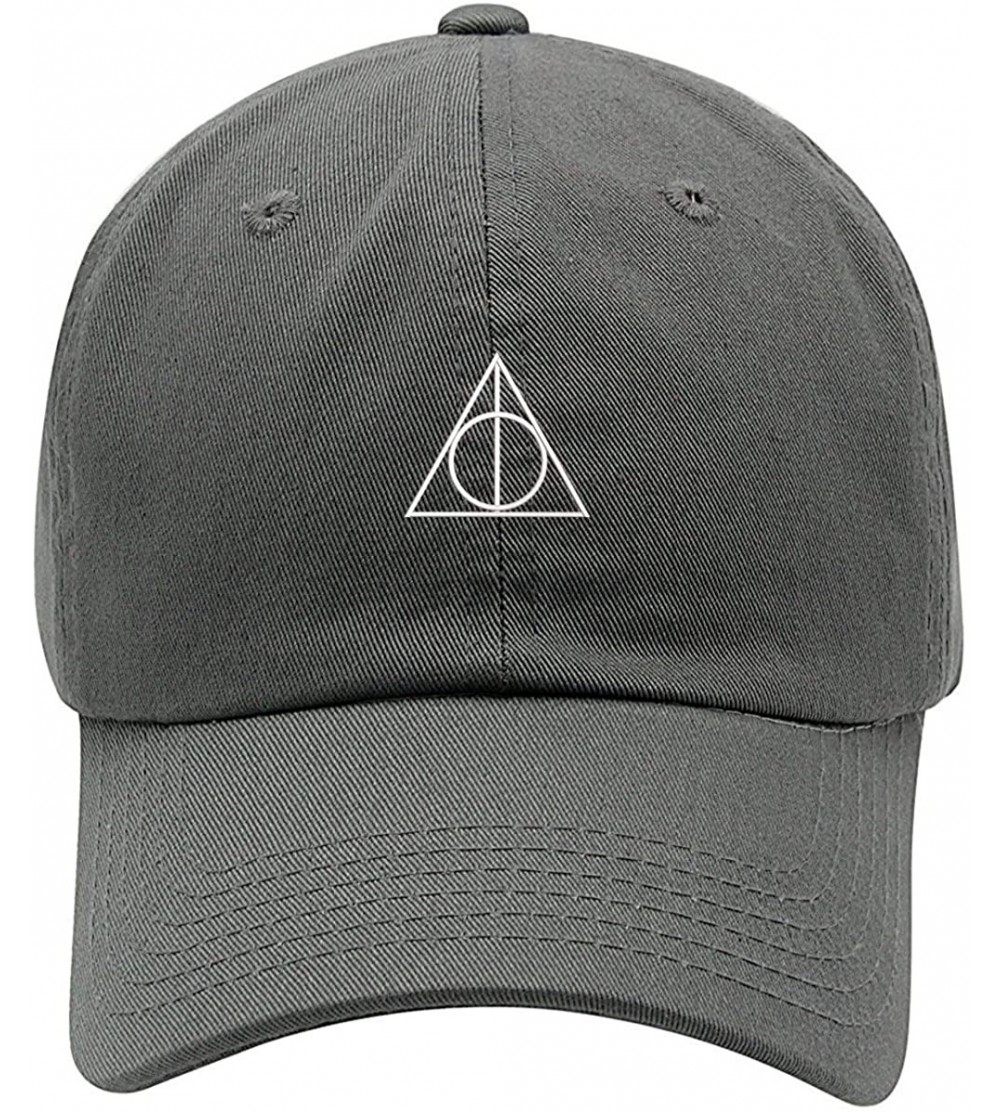 Baseball Caps Deathly Hallows Magic Logo Embroidered Soft Cotton Low Profile Cap - Vc300_charcoal - CQ18ONW68HX $31.89