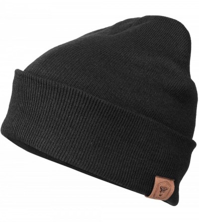 Skullies & Beanies Winter Daily Beanie Stocking Hat - Warm Polar Fleece Skull Cap for Men and Women Purple/Gray/Black - C118I...