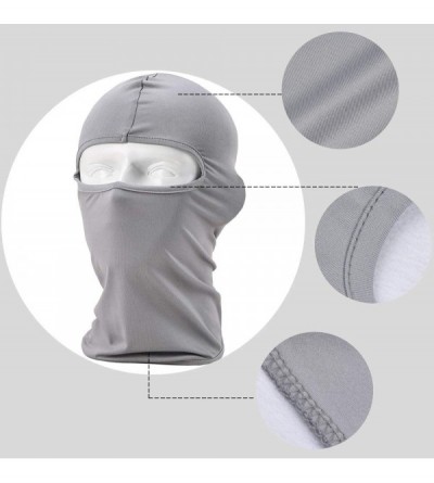 Balaclavas Lycra Fabrics Balaclava Motorcycle Cycling Bike Bandana Hiking Skateboard Head Sock 3 Pack Light Grey - Lgreyx3 - ...