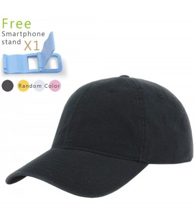 Baseball Caps Classic Washed Cotton Twill Low Profile Adjustable Baseball Cap - Black - CI12EL7HOEJ $12.39