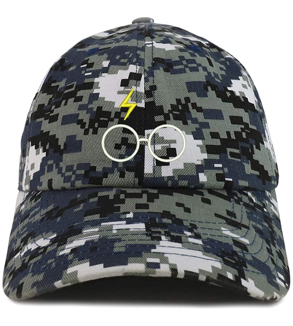 Baseball Caps Harry Glasses Embroidered Soft Cotton Adjustable Cap Dad Hat - Navy Digital Camo - CV18TSE96YA $19.53