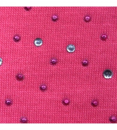 Cold Weather Headbands Sparkling Rhinestone and Dots Wide Elastic Headband - Pink - CW11CMTEAEZ $12.66