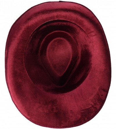 Fedoras Men's Deluxe Adult Fedora Hat - Burgundy - CX12NTCXLPE $28.89