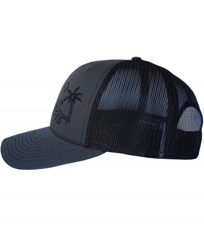 Baseball Caps Outdoor Trucker Hat Snapback - Surf Beach Design - Charcoal/Black - CS18UXK2MY3 $18.63