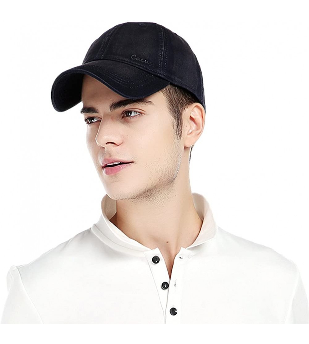 Baseball Caps Men's Cotton Classic Baseball Cap with Adjustable Buckle Closure Dad Hat - Navy - CC17YCX9SR2 $13.33