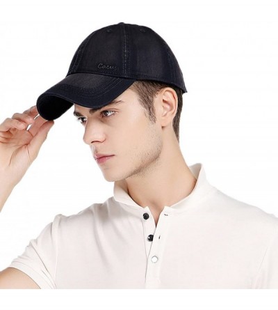 Baseball Caps Men's Cotton Classic Baseball Cap with Adjustable Buckle Closure Dad Hat - Navy - CC17YCX9SR2 $13.33