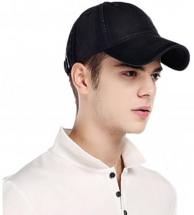 Baseball Caps Men's Cotton Classic Baseball Cap with Adjustable Buckle Closure Dad Hat - Navy - CC17YCX9SR2 $13.33