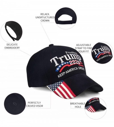 Baseball Caps Donald Trump 2020 Hat Keep America Great Embroidered MAGA USA Adjustable Baseball Cap - D-2-black - C618WA5YHIZ...