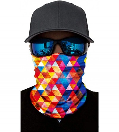 Balaclavas Multifunctional Neck Gaiter Rave Galaxy Neck Scarf Bandana Headwear Sun UV Dust Protection - A07 Rhombus - CK197Y4...