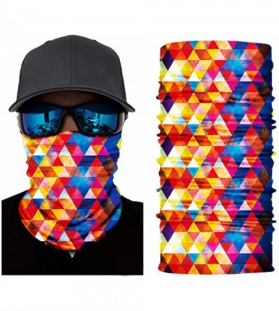 Balaclavas Multifunctional Neck Gaiter Rave Galaxy Neck Scarf Bandana Headwear Sun UV Dust Protection - A07 Rhombus - CK197Y4...