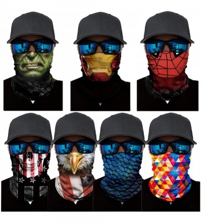 Balaclavas Multifunctional Neck Gaiter Rave Galaxy Neck Scarf Bandana Headwear Sun UV Dust Protection - A07 Rhombus - CK197Y4...