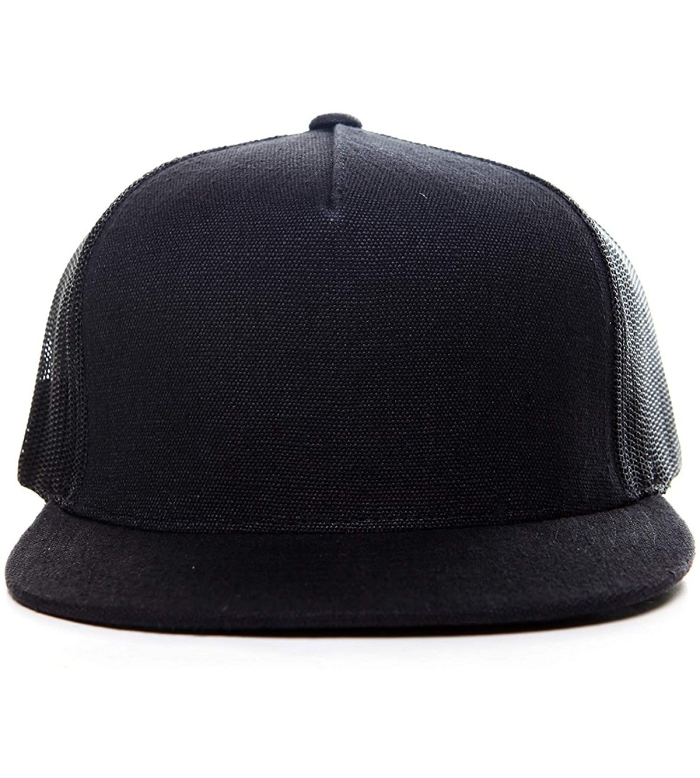 Baseball Caps Hemp Trucker Cap Action Sports HAT - Black - CE18EMU20Y5 $21.81