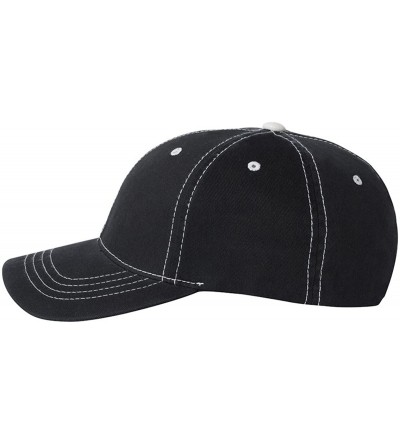 Baseball Caps Premium Original Contrasting Stitch Blank Baseball Hat Cap Fitted 6386 - Black / Stone - C4118BLNXJH $37.57