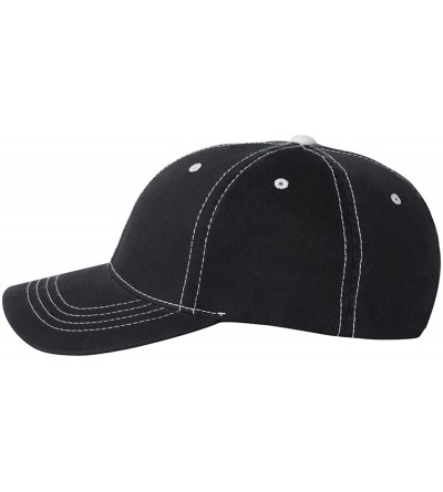 Baseball Caps Premium Original Contrasting Stitch Blank Baseball Hat Cap Fitted 6386 - Black / Stone - C4118BLNXJH $15.29